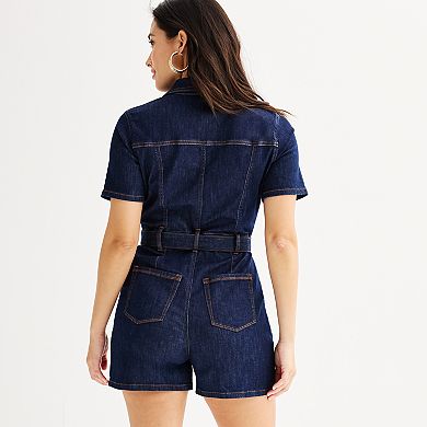 Women's Nine West Denim Romper