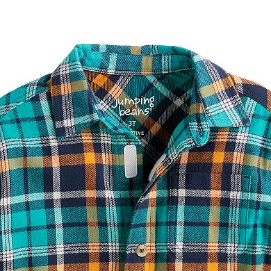 Toddler Boy & Boys 4-12 Jumping Beans® Adaptive Flannel Button Down Shirt