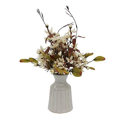 White Branches In Ceramic Vase