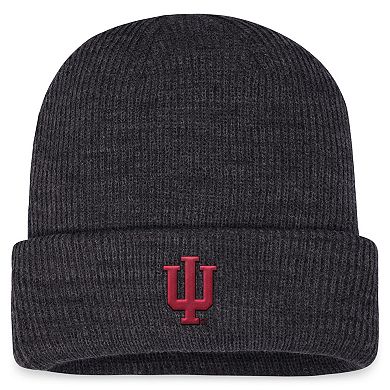 Men's Top of the World Charcoal Indiana Hoosiers Sheer Cuffed Knit Hat