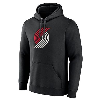 Men's Fanatics Branded  Black Portland Trail Blazers Primary Logo Pullover Hoodie