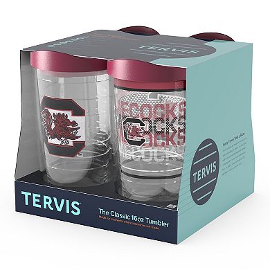 Tervis South Carolina Gamecocks 4-Pack 16oz. Emblem, Hype Stripes, Arctic & Competitor Tumbler Set