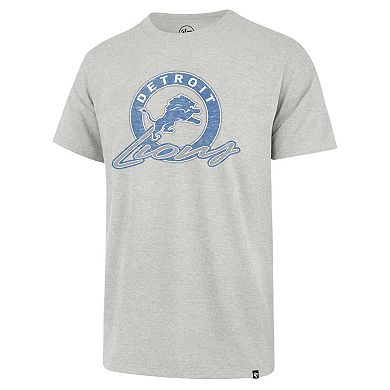 Men's '47 Gray Detroit Lions Ringtone Franklin T-Shirt