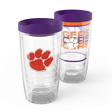 Tervis Clemson Tigers 2-Pack 16oz. Competitor & Emblem Tumbler Set