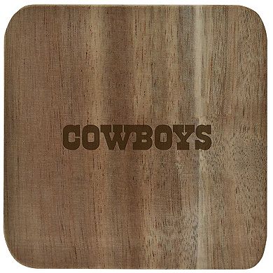 The Memory Company Dallas Cowboys 6-Pack Acacia Wood Coaster Set