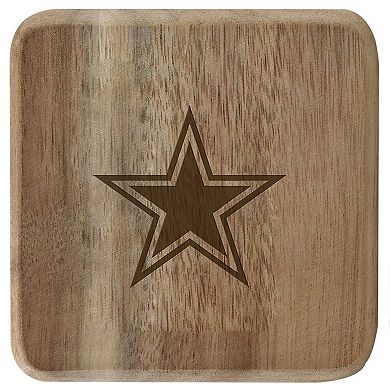 The Memory Company Dallas Cowboys 6-Pack Acacia Wood Coaster Set