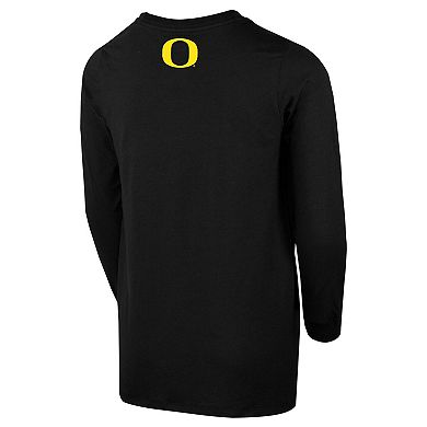 Youth Nike  Black Oregon Ducks Basketball Duck Town Shootaround Core Long Sleeve T-Shirt