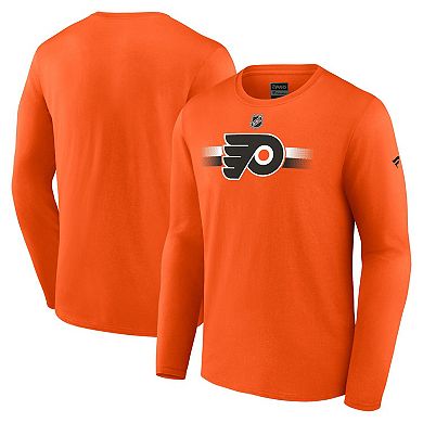 Men's Fanatics Branded Orange Philadelphia Flyers Authentic Pro Secondary Long Sleeve T-Shirt
