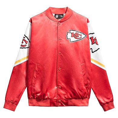 Men's Chalk Line Red Kansas City Chiefs Fanimation Satin Full-Snap Jacket