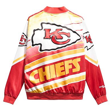 Men's Chalk Line Red Kansas City Chiefs Fanimation Satin Full-Snap Jacket