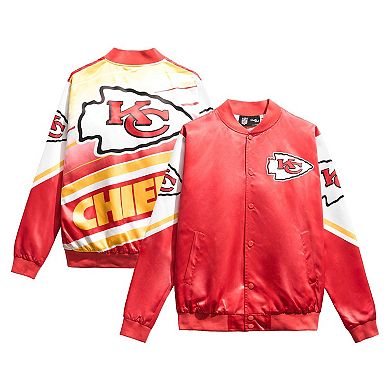 Men's Chalk Line Red Kansas City Chiefs Fanimation Satin Full-Snap Jacket