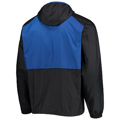 Men's Columbia Black/Royal Kentucky Wildcats Flash Forward Hoodie Full-Zip Lightweight Windbreaker