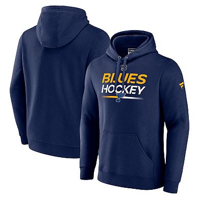 Men's Fanatics Branded  Navy St. Louis Blues Authentic Pro Pullover Hoodie