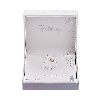 Disney's Minnie Mouse Heart Cubic Zirconia Spiral Wrap Ring