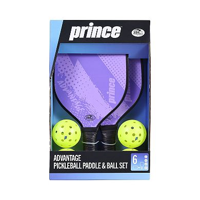 Prince 6 pc. Pickleball Bundle - 2 Wood Paddles & 4 40 Hole Rotation Balls