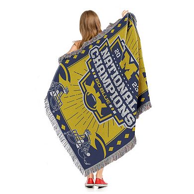 Michigan Wolverines NCAA 2023 College Football Championship Tapestry Throw