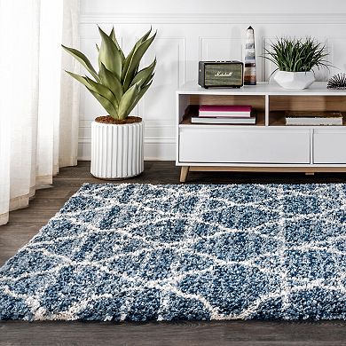 Susa Ogee Moroccan Trellis Shag Area Rug