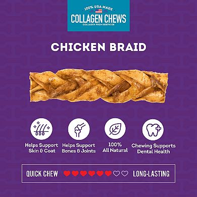 Treatly Chicken Flavored Collagen Braids