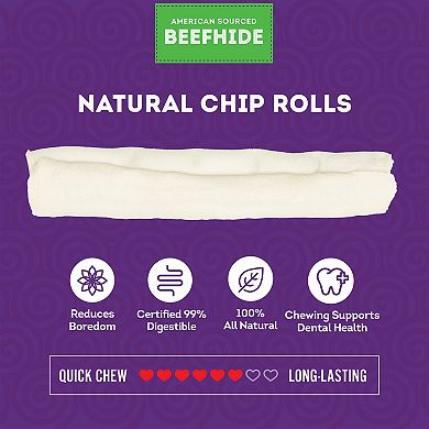 Treatly American Beefhide Chip Rolls - Natural