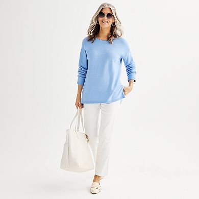 Women's Croft & Barrow® Relaxed Boatneck Sweater