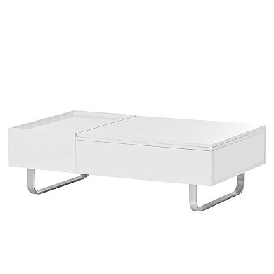 Multi-functional Coffee Table With Lifted Tabletop