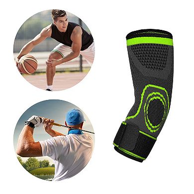 Pair Elbow Pads Protection Brace Tightening Breathable For Sports
