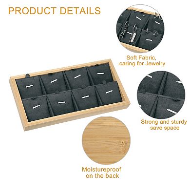 Wood Pendant Tray Stackable Storage Jewelry Tray For Pendants