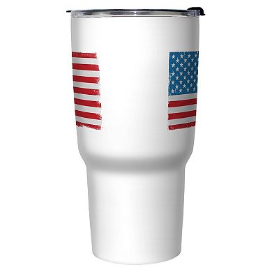 USA Flag Paint Graphic Travel Mug