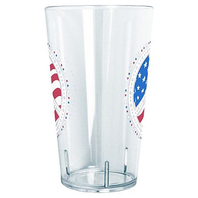 USA Flag Print Peace Sign Graphic Tritan Tumbler