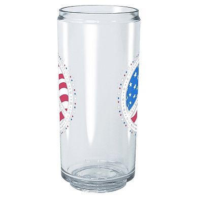 USA Flag Print Peace Sign Graphic Tritan Cup