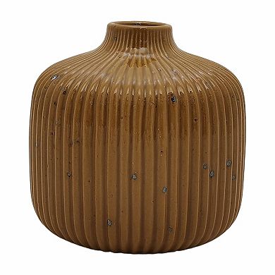 Mustard Small Ribbed Bud Vase Table Decor