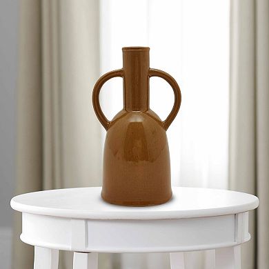 Mustard Small Handled Vase Table Decor