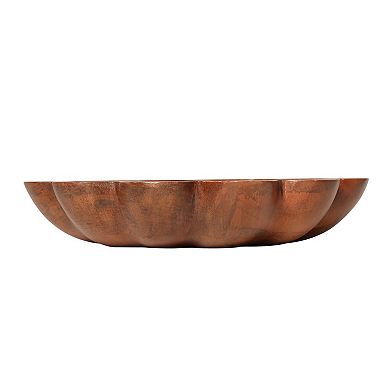 Scalloped Wood Bowl Table Decor