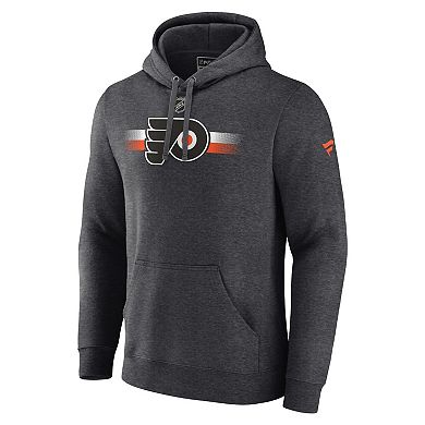 Men's Fanatics Branded Heather Charcoal Philadelphia Flyers Authentic Pro Secondary Pullover Hoodie