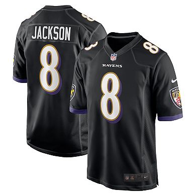 Men's Nike Lamar Jackson  Black Baltimore Ravens Alternate Game Jersey