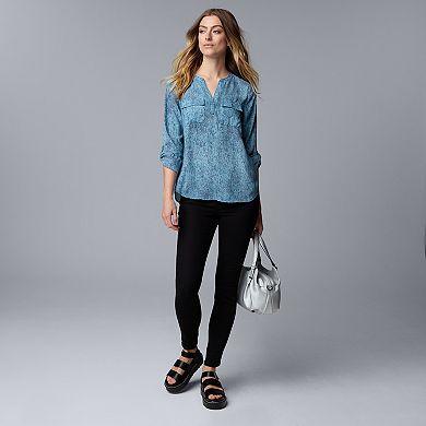 Women's Simply Vera Vera Wang Popover Blouse