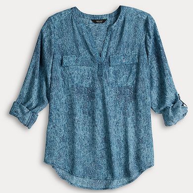 Women's Simply Vera Vera Wang Popover Blouse