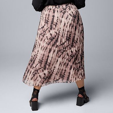 Plus Size Simply Vera Vera Wang Pleated Skirt