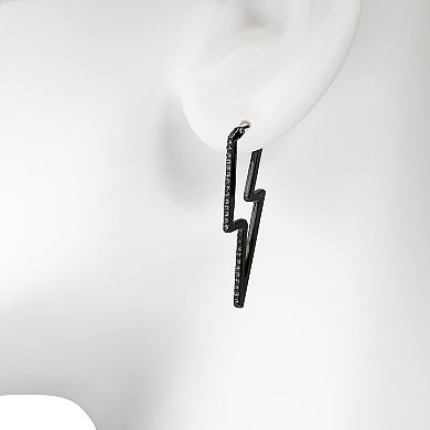 Emberly Hematite Thunderbolt Earrings