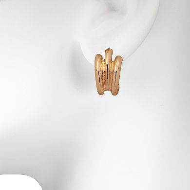 Emberly Chunky 3-Piece Tube Hoop Earring Set