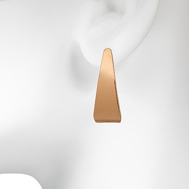 Emberly Gold Tone Geometric Hoop Earrings 