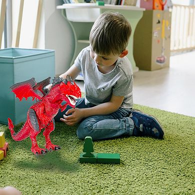 Contixo DR3 RC Dragon Dinosaur-Walking Robot Dinosaur Toy with Light Up Roaring & Spraying Effect