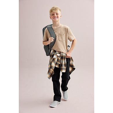 Boys 8-20 Sonoma Goods For Life® Long Sleeve Supersoft Flannel Shirt in Regular & Husky