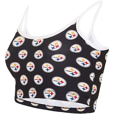 Women's Concepts Sport Black Pittsburgh Steelers Gauge Lounge Bralette