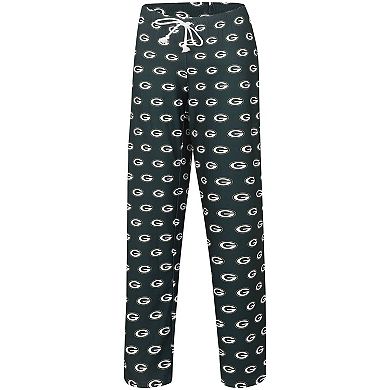 Women's Concepts Sport Green Green Bay Packers Gauge Allover Print Sleep Pants