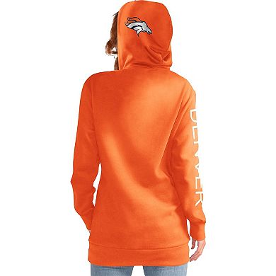 Women's G-III 4Her by Carl Banks Orange Denver Broncos Extra Inning Pullover Hoodie
