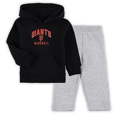 Infant Black/Heather Gray San Francisco Giants Play by Play Pullover Hoodie & Pants Set