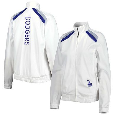 Women's G-III 4Her by Carl Banks White Los Angeles Dodgers Red Flag Full-Zip Track Jacket