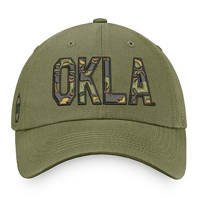 Men's Top of the World Olive Oklahoma Sooners OHT Military Appreciation Unit Adjustable Hat
