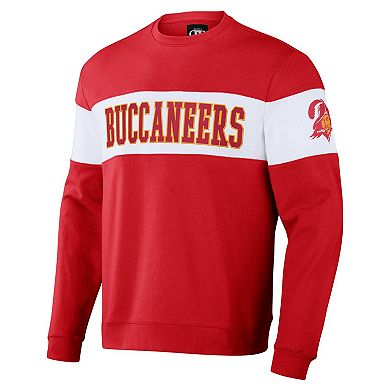 Men's NFL x Darius Rucker Collection by Fanatics Red Tampa Bay Buccaneers Team Color & White Pullover Sweatshirt